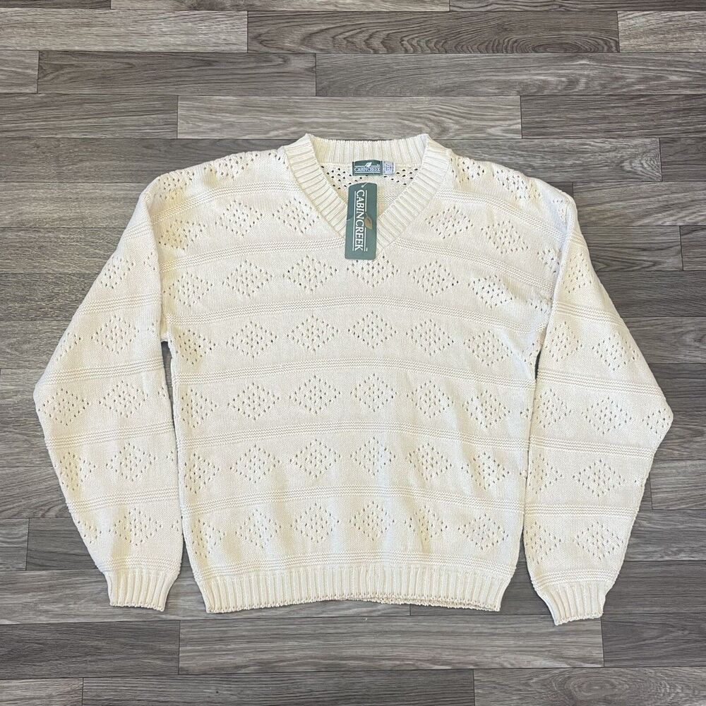Vintage Cabin Creek Fair Isle Fisherman Sweater Men’s Medium Made In USA NWT
